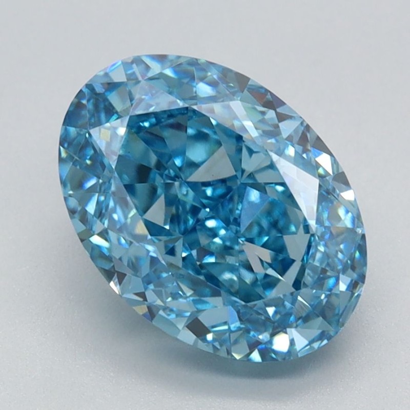Diament laboratoryjny o barwie fantazyjnej szlif owalny, 2.66ct, VVS2, Fancy Vivid Blue, IGI LG623496638