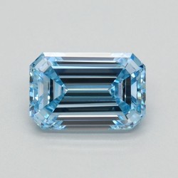 Diament laboratoryjny o barwie fantazyjnej szlif szmaragdowy, 0.96ct, VVS2, Fancy Intense Blue, IGI LG626423471