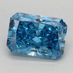 Diament laboratoryjny o barwie fantazyjnej radiant, 1.56ct, VVS2, Fancy Vivid Blue, IGI LG666441844
