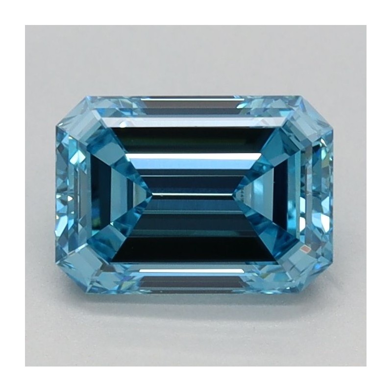 Diament laboratoryjny o barwie fantazyjnej szlif szmaragdowy, 1.04ct, VVS2, Fancy Vivid Blue, IGI LG666441850