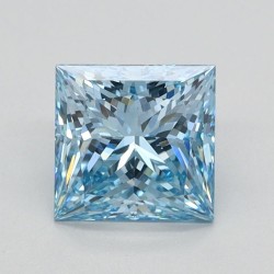 Diament laboratoryjny o barwie fantazyjnej szlif princess, 1.1ct, VVS2, Fancy Vivid Blue, IGI LG620424104