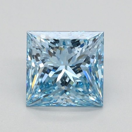 Diament laboratoryjny o barwie fantazyjnej szlif princess, 1.1ct, VVS2, Fancy Vivid Blue, IGI LG620424104