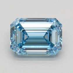 Diament laboratoryjny o barwie fantazyjnej szlif szmaragdowy, 1.01ct, VVS2, Fancy Vivid Blue, IGI LG620424086