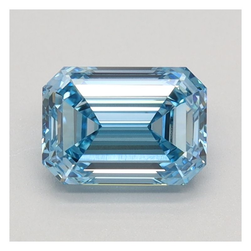 Diament laboratoryjny o barwie fantazyjnej szlif szmaragdowy, 1.01ct, VVS2, Fancy Vivid Blue, IGI LG620424086