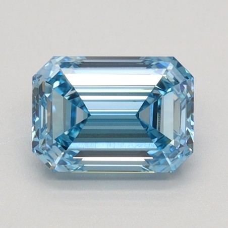 Diament laboratoryjny o barwie fantazyjnej szlif szmaragdowy, 1.01ct, VVS2, Fancy Vivid Blue, IGI LG620424086