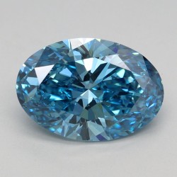 Diament laboratoryjny o barwie fantazyjnej szlif owalny, 2.1ct, VVS2, Fancy Vivid Blue, IGI LG682505278