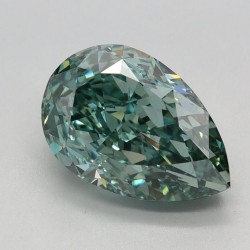 Diament laboratoryjny o barwie fantazyjnej szlif gruszkowy, 2.59ct, VVS2, Fancy Vivid Green, IGI LG640410113