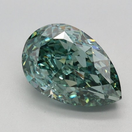 Diament laboratoryjny o barwie fantazyjnej szlif gruszkowy, 2.59ct, VVS2, Fancy Vivid Green, IGI LG640410113