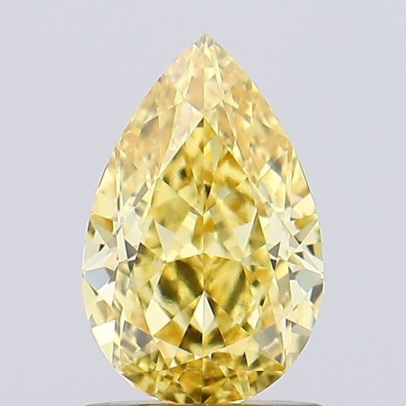 Diament laboratoryjny o barwie fantazyjnej szlif gruszkowy, 1.17ct, VVS2, Fancy Vivid Yellow, IGI LG680553660