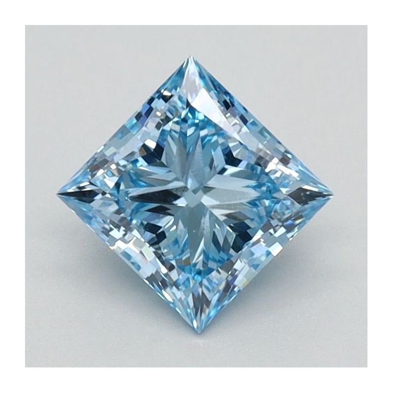 Diament laboratoryjny o barwie fantazyjnej szlif princess, 0.84ct, VVS2, Fancy Vivid Blue, IGI LG626424631