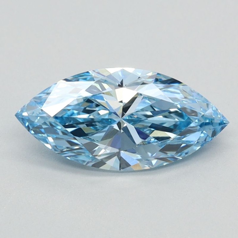 Diament laboratoryjny o barwie fantazyjnej markiza, 0.89ct, VVS2, Fancy Vivid Blue, IGI LG626424625