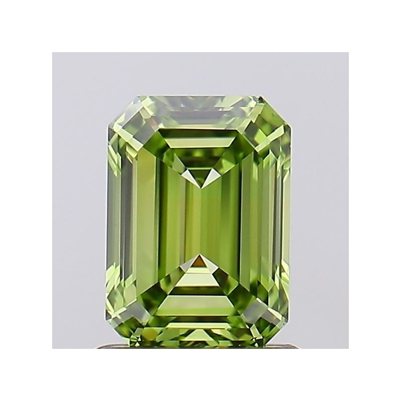 Diament laboratoryjny o barwie fantazyjnej szlif szmaragdowy, 1.02ct, VVS2, Fancy Vivid Green, IGI LG691547265