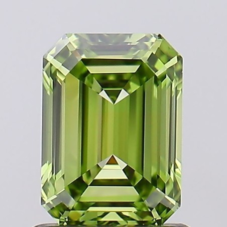 Diament laboratoryjny o barwie fantazyjnej szlif szmaragdowy, 1.02ct, VVS2, Fancy Vivid Green, IGI LG691547265