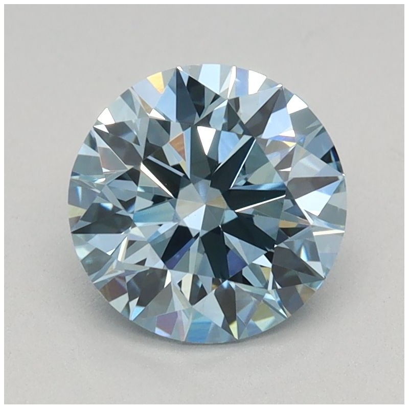 Diament laboratoryjny o barwie fantazyjnej szlif okrągły, 1ct, VVS2, Fancy Vivid Blue, IGI LG710573128
