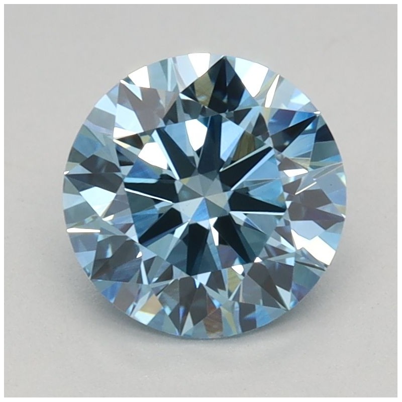 Diament laboratoryjny o barwie fantazyjnej szlif okrągły, 1.1ct, VVS2, Fancy Vivid Blue, IGI LG710573138