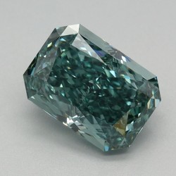 Diament laboratoryjny o barwie fantazyjnej radiant, 1.13ct, VVS2, Fancy Vivid Green, IGI LG652455018