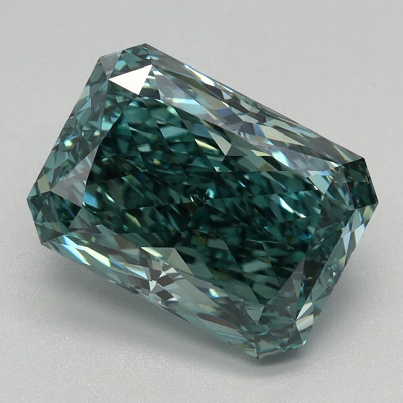 Diament laboratoryjny o barwie fantazyjnej radiant, 2.18ct, VVS2, Fancy Vivid Green, IGI LG658476498