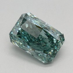 Diament laboratoryjny o barwie fantazyjnej radiant, 1.21ct, VVS2, Fancy Vivid Green, IGI LG645458336