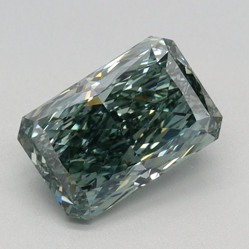 Diament laboratoryjny o barwie fantazyjnej radiant, 1.29ct, VVS2, Fancy Vivid Green, IGI LG647442703