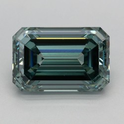 Diament laboratoryjny o barwie fantazyjnej szlif szmaragdowy, 2.04ct, VVS2, Fancy Intense Green, IGI LG669429494