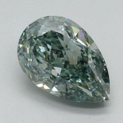 Diament laboratoryjny o barwie fantazyjnej szlif gruszkowy, 1.57ct, VVS2, Fancy Intense Green, IGI LG680587077