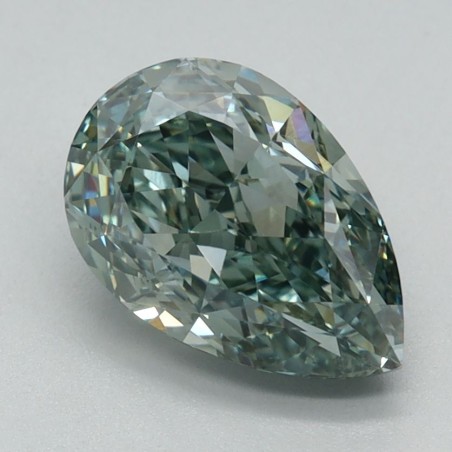Diament laboratoryjny o barwie fantazyjnej szlif gruszkowy, 1.57ct, VVS2, Fancy Intense Green, IGI LG680587077
