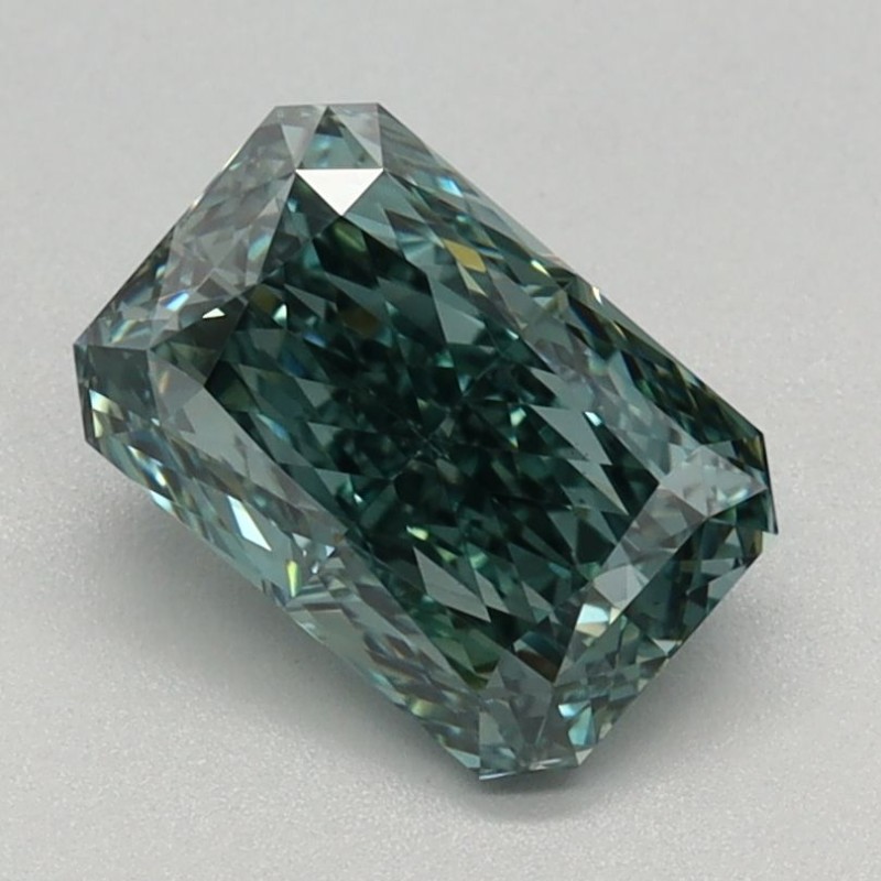 Diament laboratoryjny o barwie fantazyjnej radiant, 1.1ct, VVS2, Fancy Vivid Green, IGI LG671407932 Diament laboratoryjny o barwie fantazyjnej radiant, 1.1ct, VVS2, Fancy Vivid Green, IGI LG671407932