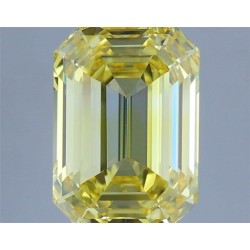 Diament laboratoryjny o barwie fantazyjnej szlif szmaragdowy, 1.58ct, VVS1, Fancy Vivid Yellow, IGI LG719575899