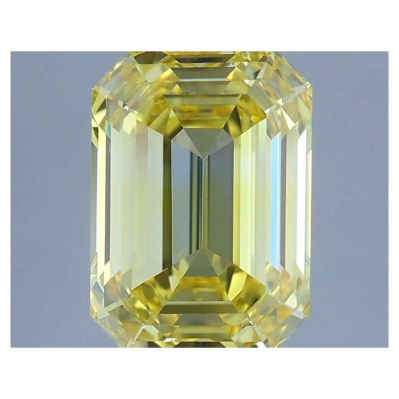 Diament laboratoryjny o barwie fantazyjnej szlif szmaragdowy, 1.58ct, VVS1, Fancy Vivid Yellow, IGI LG719575899