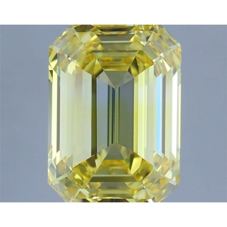 Diament laboratoryjny o barwie fantazyjnej szlif szmaragdowy, 1.58ct, VVS1, Fancy Vivid Yellow, IGI LG719575899