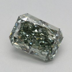 Diament laboratoryjny o barwie fantazyjnej radiant, 1.08ct, VVS2, Fancy Green, IGI LG726563732