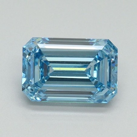 Diament laboratoryjny o barwie fantazyjnej szlif szmaragdowy, 1.03ct, VVS2, Fancy Vivid Blue, IGI LG710541819