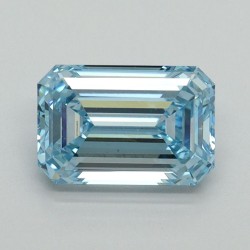 Diament laboratoryjny o barwie fantazyjnej szlif szmaragdowy, 1.54ct, VVS2, Fancy Vivid Blue, IGI LG710554809