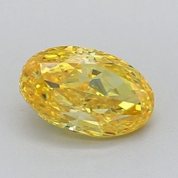 Diament laboratoryjny o barwie fantazyjnej szlif owalny, 1.01ct, VVS1, Fancy Vivid Yellow, IGI LG638432696