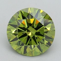 Diament laboratoryjny o barwie fantazyjnej szlif okrągły, 2.08ct, VVS1, Fancy Vivid Green, IGI LG681516084