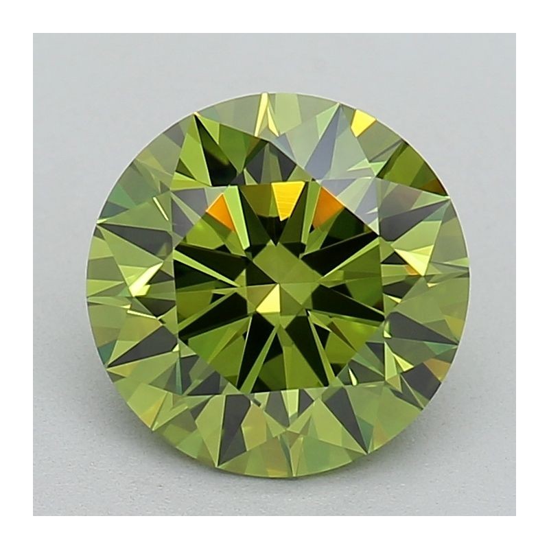 Diament laboratoryjny o barwie fantazyjnej szlif okrągły, 2.08ct, VVS1, Fancy Vivid Green, IGI LG681516084