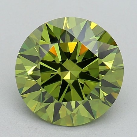 Diament laboratoryjny o barwie fantazyjnej szlif okrągły, 2.08ct, VVS1, Fancy Vivid Green, IGI LG681516084