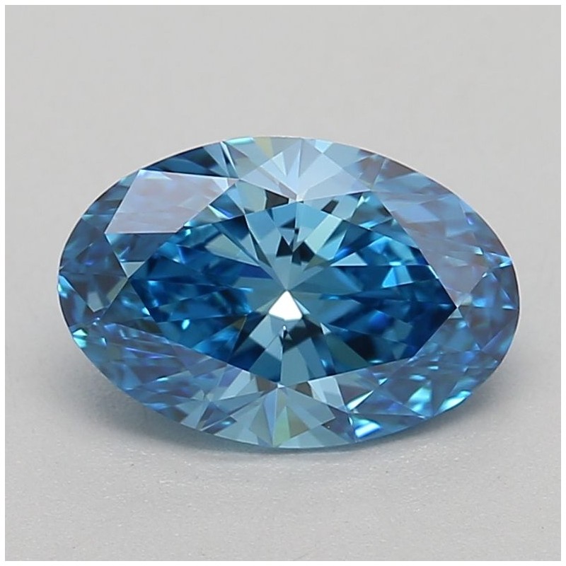 Diament laboratoryjny o barwie fantazyjnej szlif owalny, 0.77ct, VVS1, Fancy Vivid Blue, IGI LG683504364