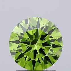 Diament laboratoryjny o barwie fantazyjnej szlif okrągły, 1.52ct, VVS2, Fancy Vivid Green, IGI LG685530717