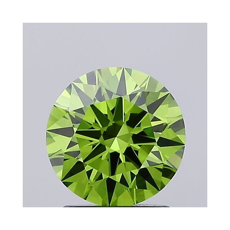 Diament laboratoryjny o barwie fantazyjnej szlif okrągły, 1.52ct, VVS2, Fancy Vivid Green, IGI LG685530717
