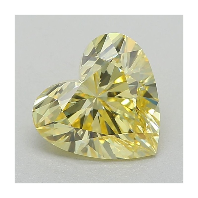 Diament laboratoryjny o barwie fantazyjnej serce, 0.72ct, VVS1, Fancy Vivid Yellow, IGI LG675529247