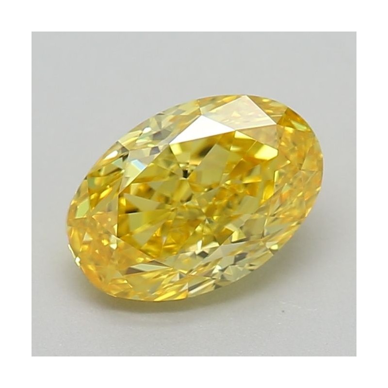 Diament laboratoryjny o barwie fantazyjnej szlif owalny, 0.7ct, VVS1, Fancy Vivid Yellow, IGI LG640445933