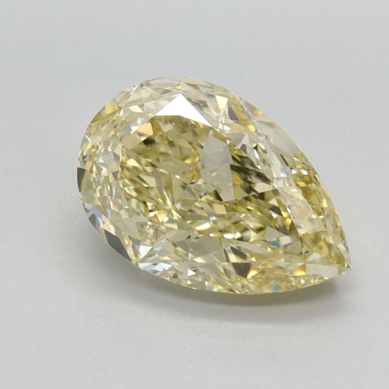 Diament laboratoryjny o barwie fantazyjnej szlif gruszkowy, 2.68ct, VVS2, Fancy Intense Yellow, IGI LG626456144
