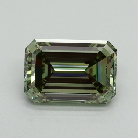Diament laboratoryjny o barwie fantazyjnej szlif szmaragdowy, 1.63ct, VVS2, Fancy Vivid Green, IGI LG689528356