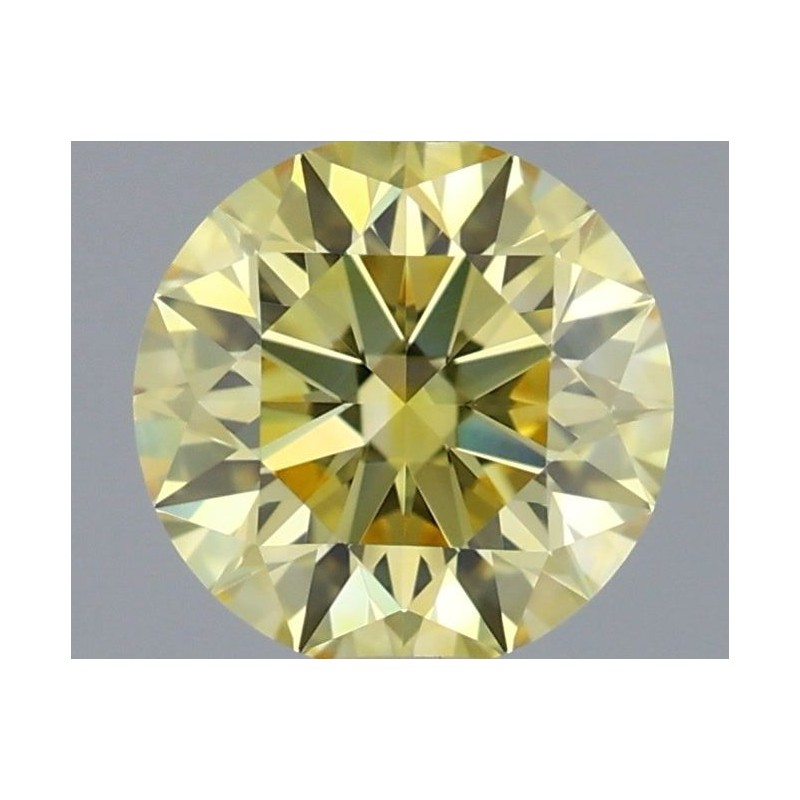 Diament laboratoryjny o barwie fantazyjnej szlif okrągły, 0.53ct, VVS1, Fancy Intense Yellow, IGI LG732518033