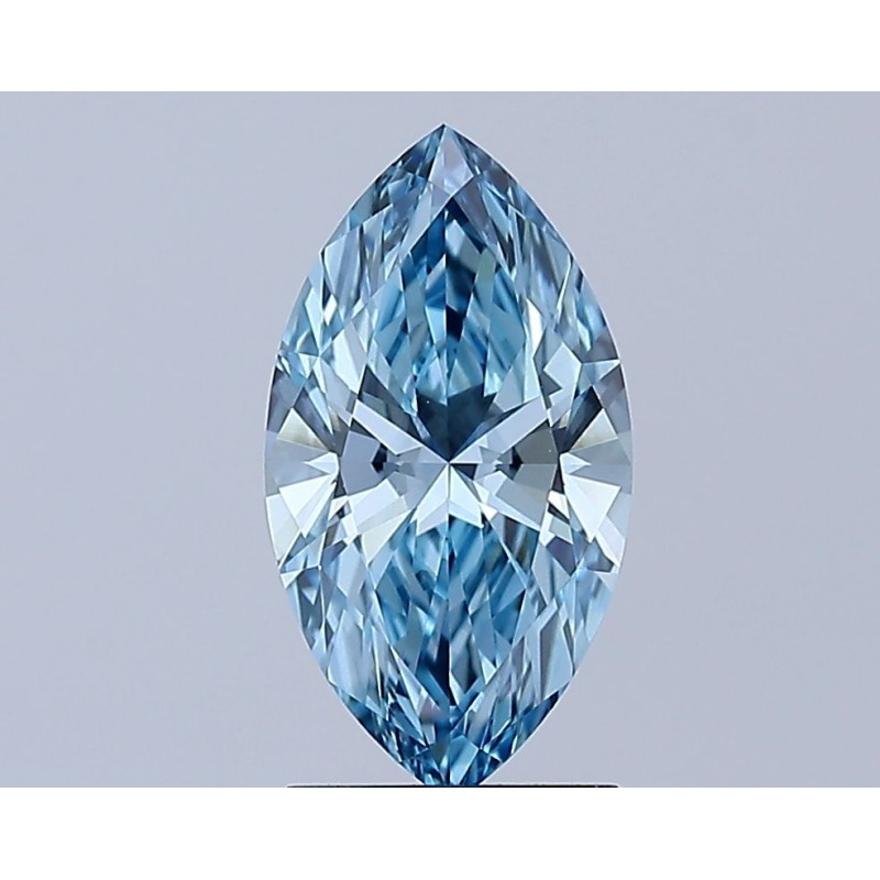 Diament laboratoryjny o barwie fantazyjnej markiza, 1.61ct, VVS2, Fancy Vivid Blue, IGI LG602350060