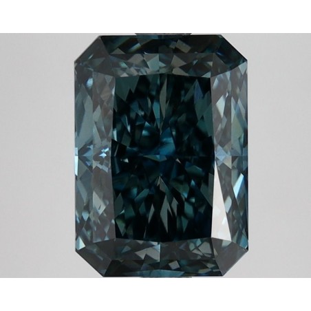 Diament laboratoryjny o barwie fantazyjnej radiant, 2.85ct, VVS2, Fancy Deep Green Blue, IGI LG662488639