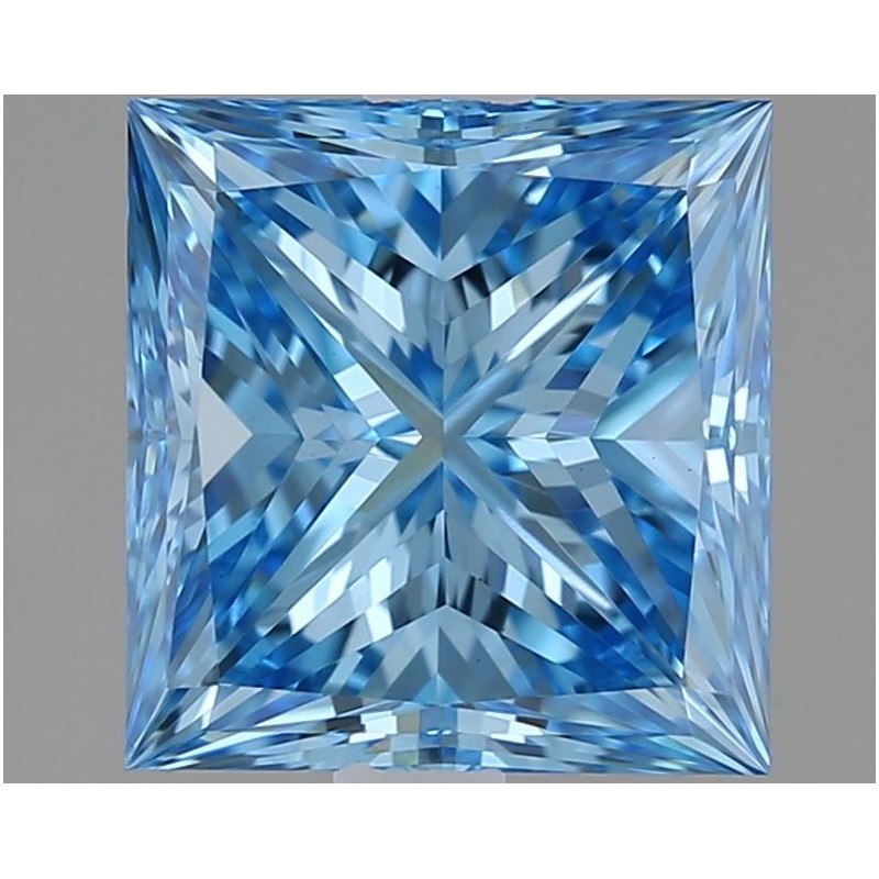Diament laboratoryjny o barwie fantazyjnej szlif princess, 1.5ct, VVS2, Fancy Vivid Blue, IGI LG611367136