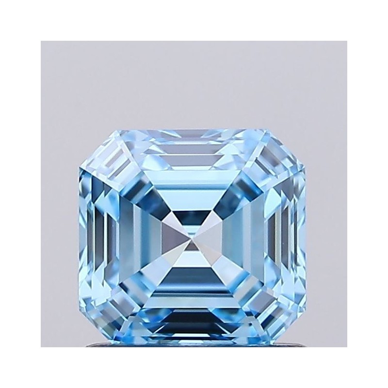 Diament laboratoryjny o barwie fantazyjnej Asscher, 1.01ct, VVS2, Fancy Vivid Blue, IGI LG726504734