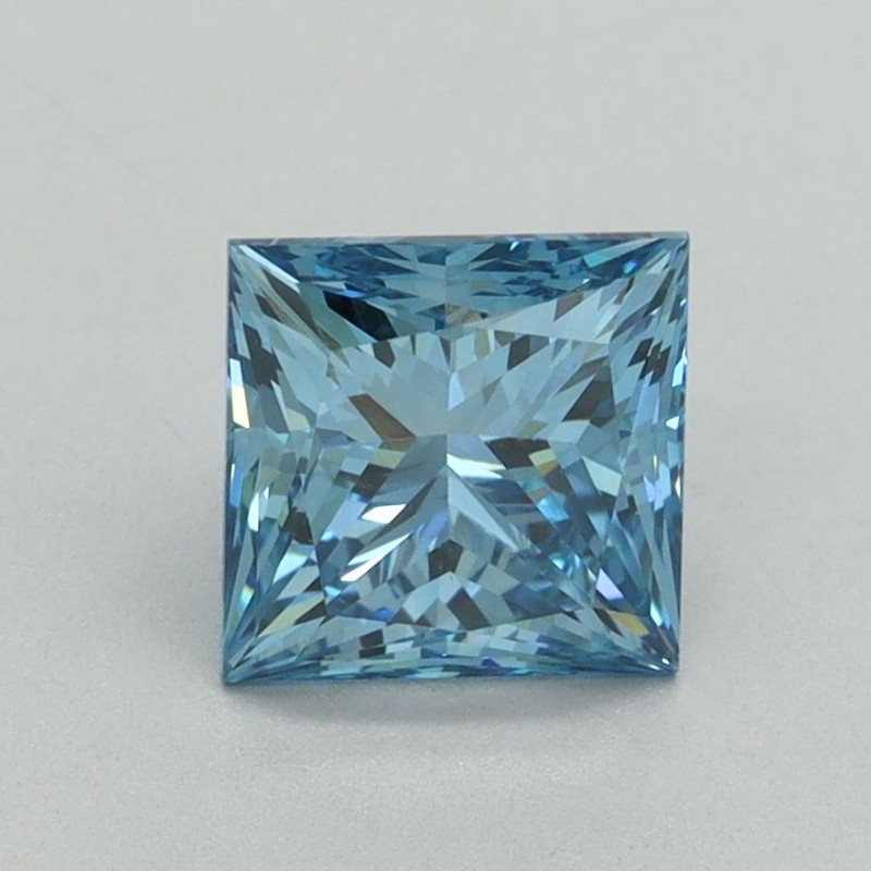 Diament laboratoryjny o barwie fantazyjnej szlif princess, 1.61ct, VVS2, Fancy Vivid Blue, IGI LG644405202